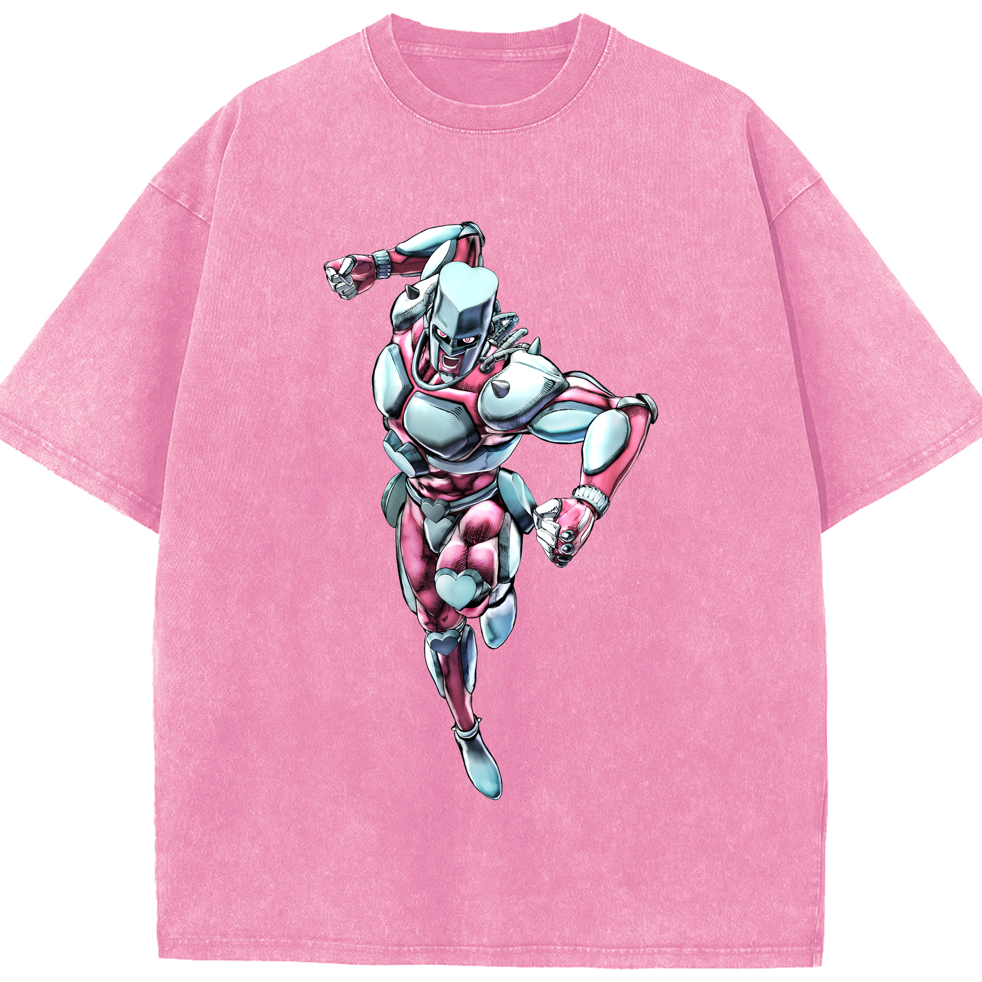 （画像用） ジョジョの奇妙な冒険 ひがしかた じょうすけ JoJo's Bizarre Adventure Higashikata Josuke 綿100% ヴィンテージ風 半袖Tシャツ（フロントプリント）